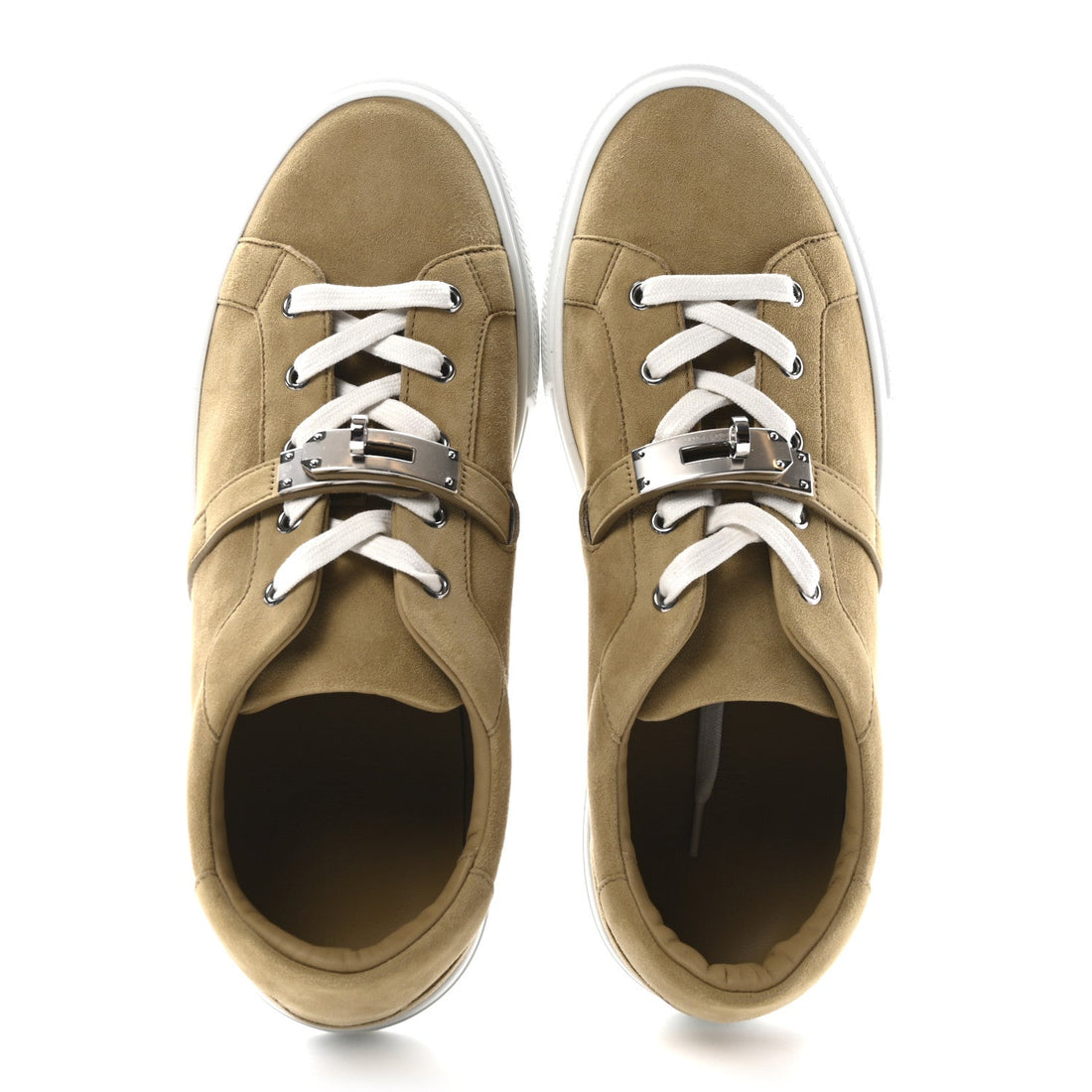 Chevre Velours Mens Day Sneakers 42 Beige Albatre