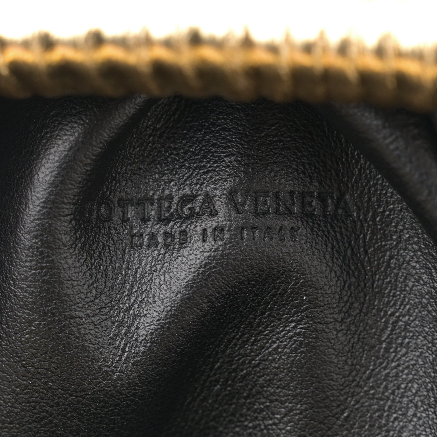 Metallic Bark Calfskin The Mini Pouch Gold