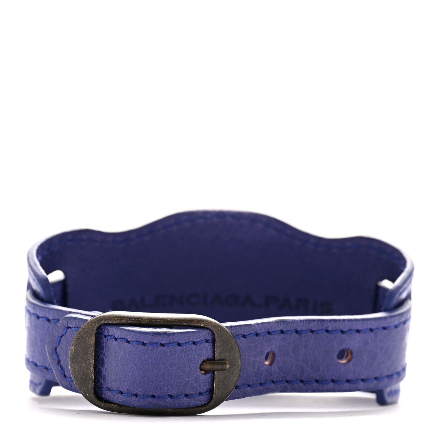 Agneau Arena Classic Hardware Bracelet M Bleu Lavande