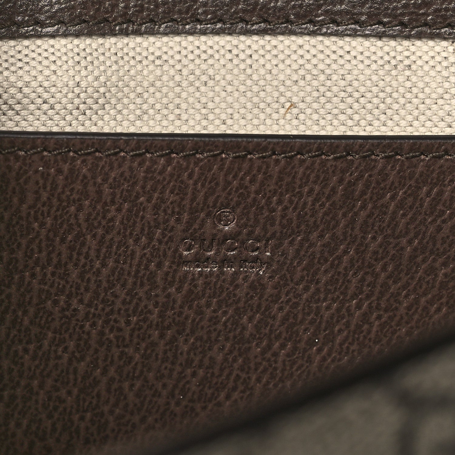 GG Supreme Monogram Textured Dollar Calfskin Web Mini Ophidia Envelope Shoulder Bag Beige Ebony