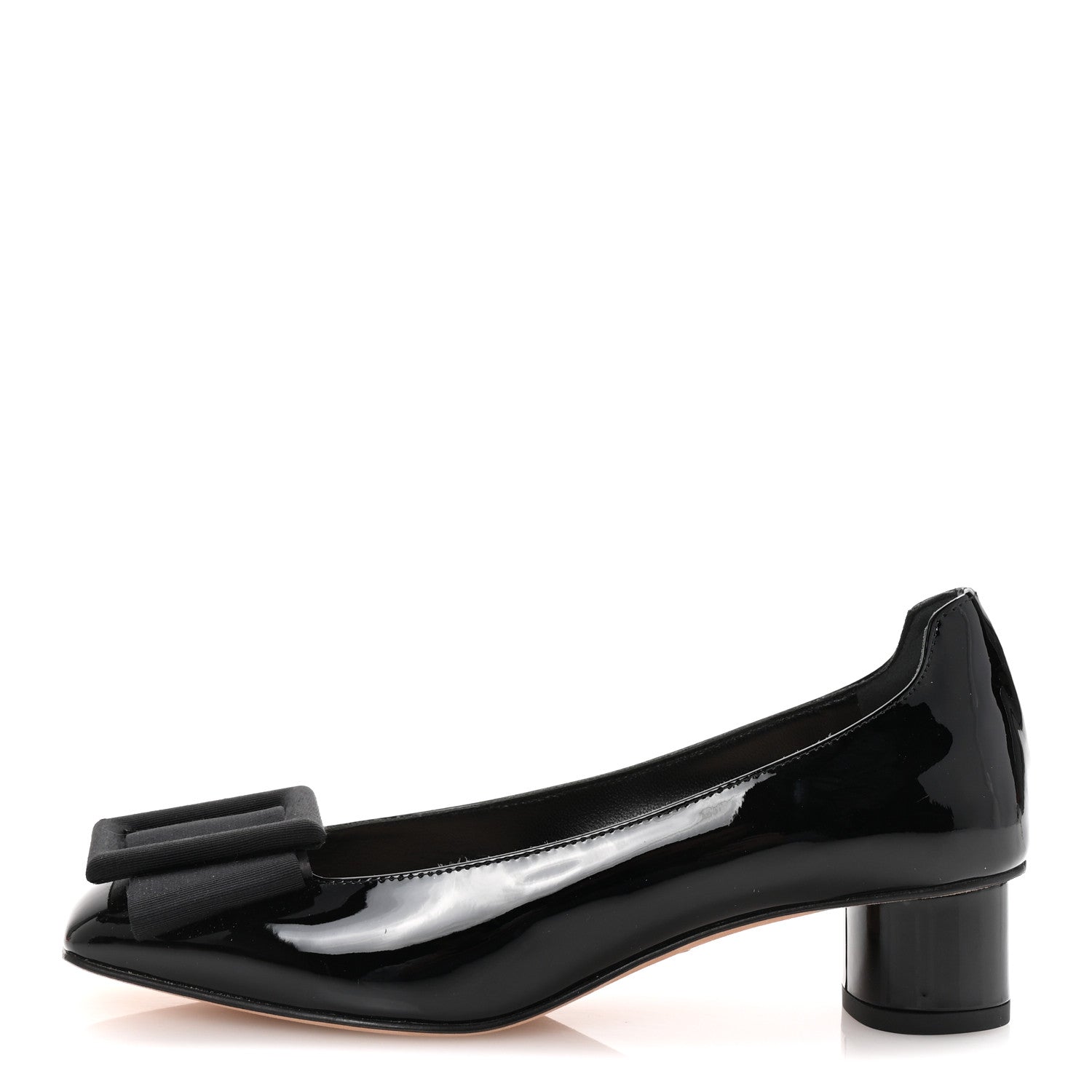 Patent Grosgrain Bow Idylle 35mm Pumps 36 Black