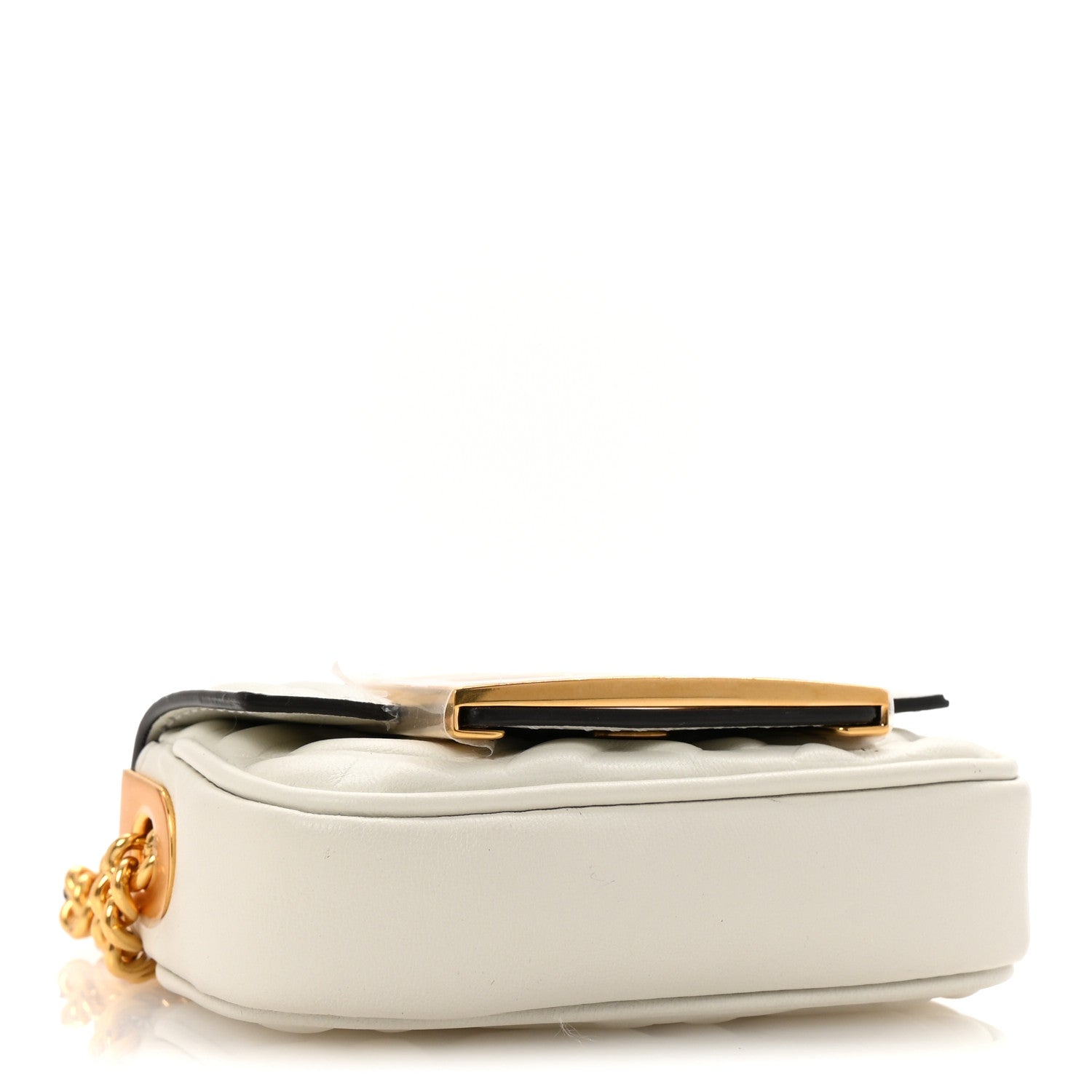 Nappa Matisse FF Embossed Nano Chain Baguette White