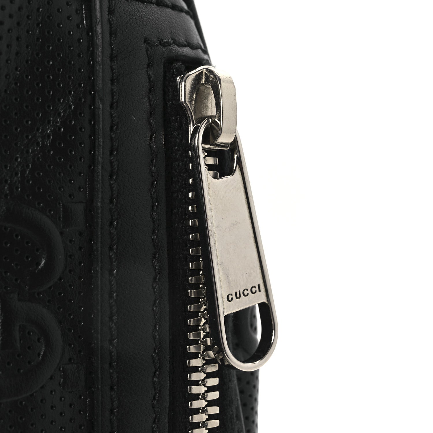 Calfskin GG Tennis Embossed Belt Bag Black