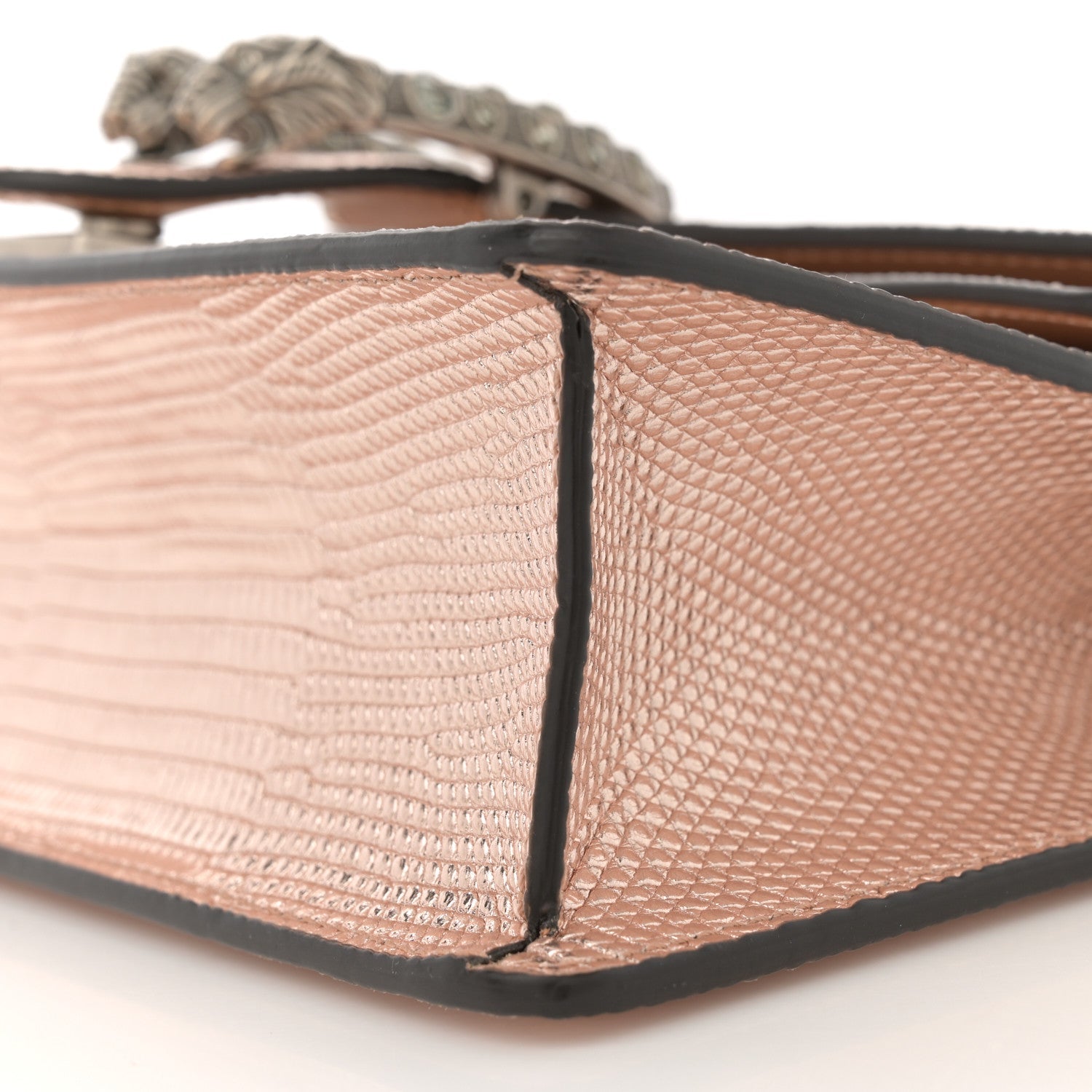 Metallic Lizard Crystal Small Dionysus Shoulder Bag Rose Gold