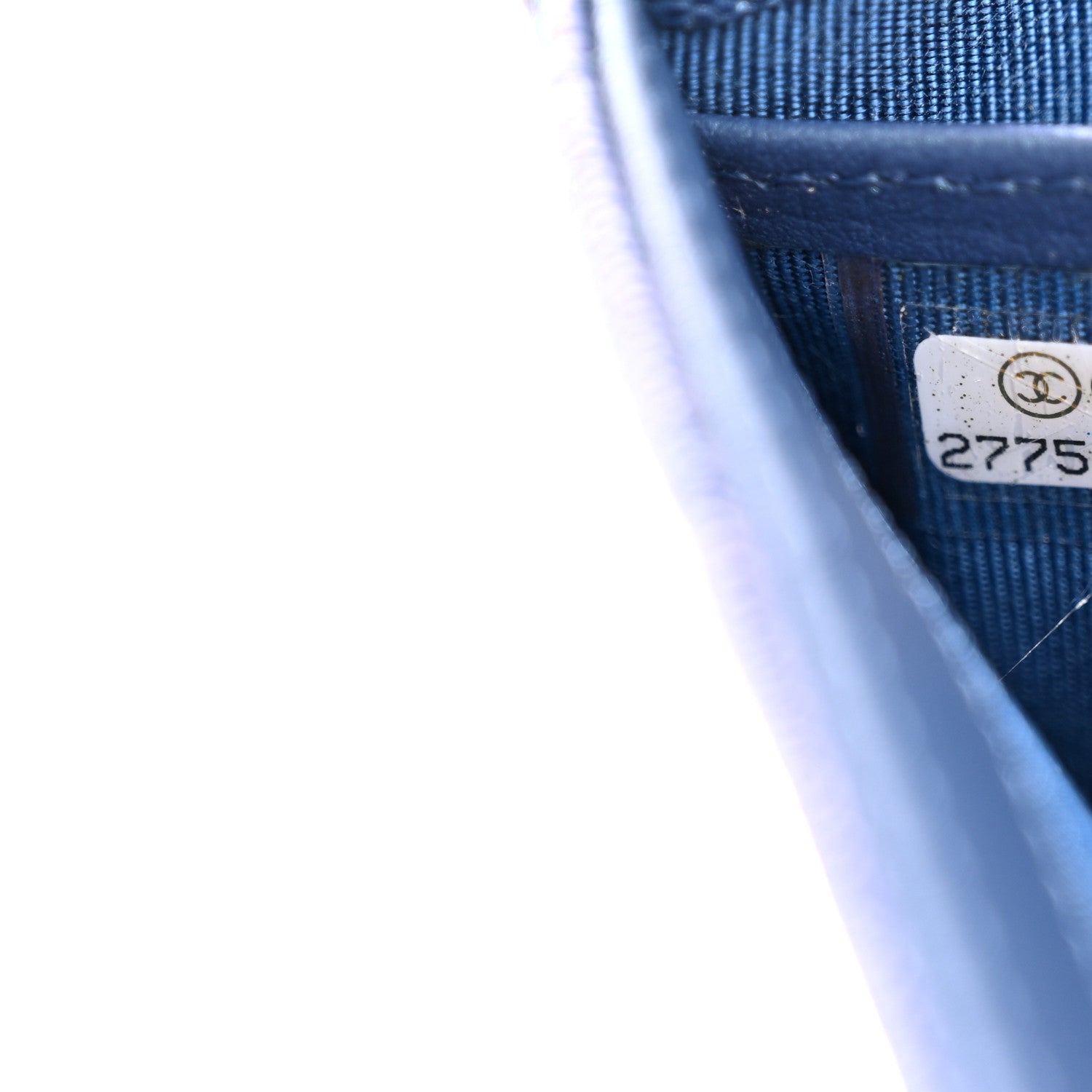 Iridescent Caviar Quilted Large Gusset Flap Wallet Dark Blue