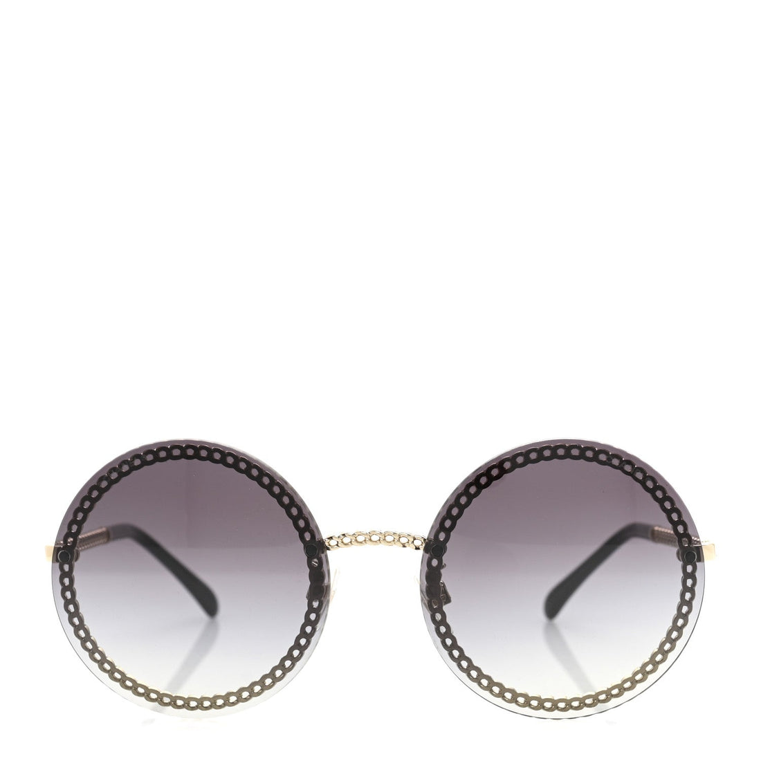 Round Chain Sunglasses 4245 Gold
