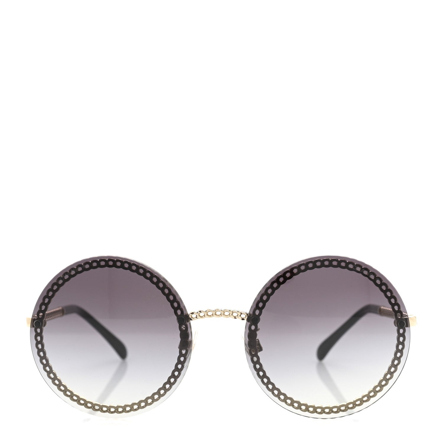 Round Chain Sunglasses 4245 Gold