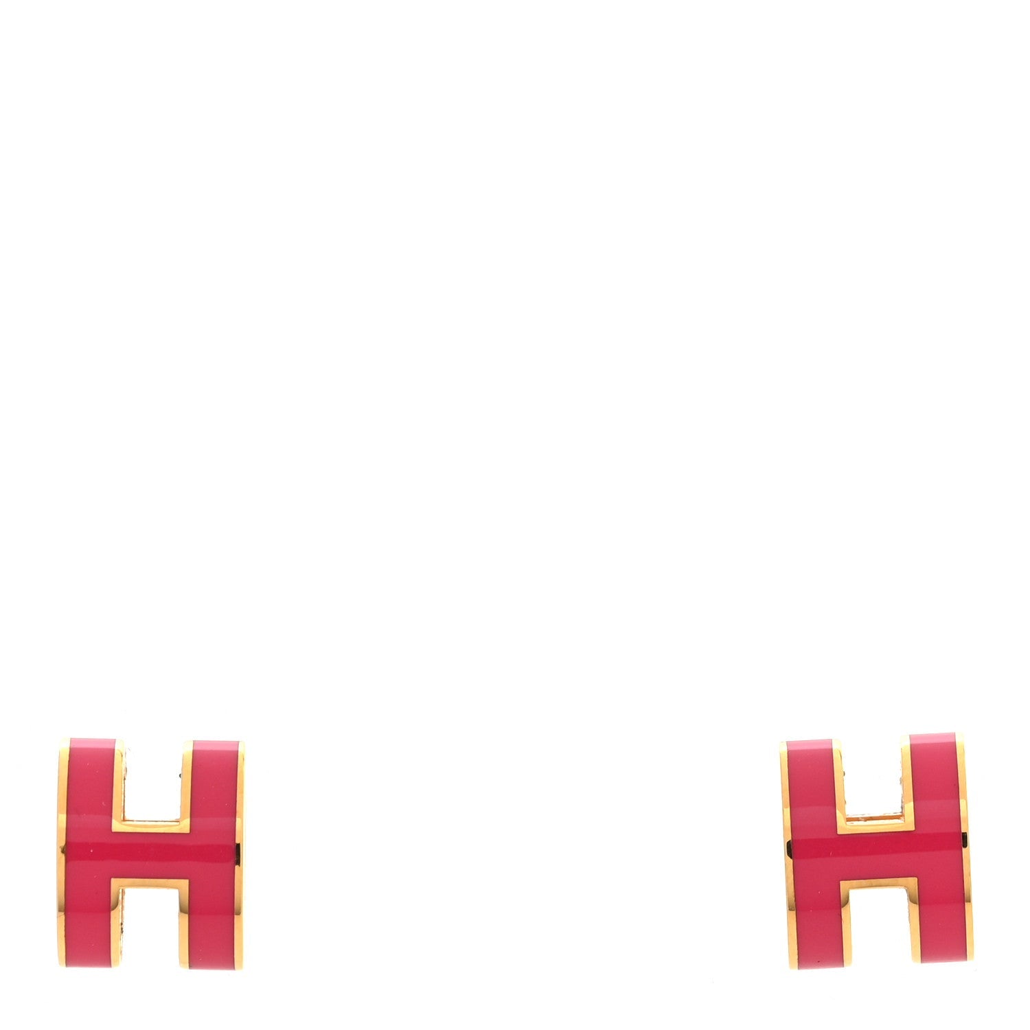 Rose Gold Lacquered Mini Pop H Earrings Rose Extreme