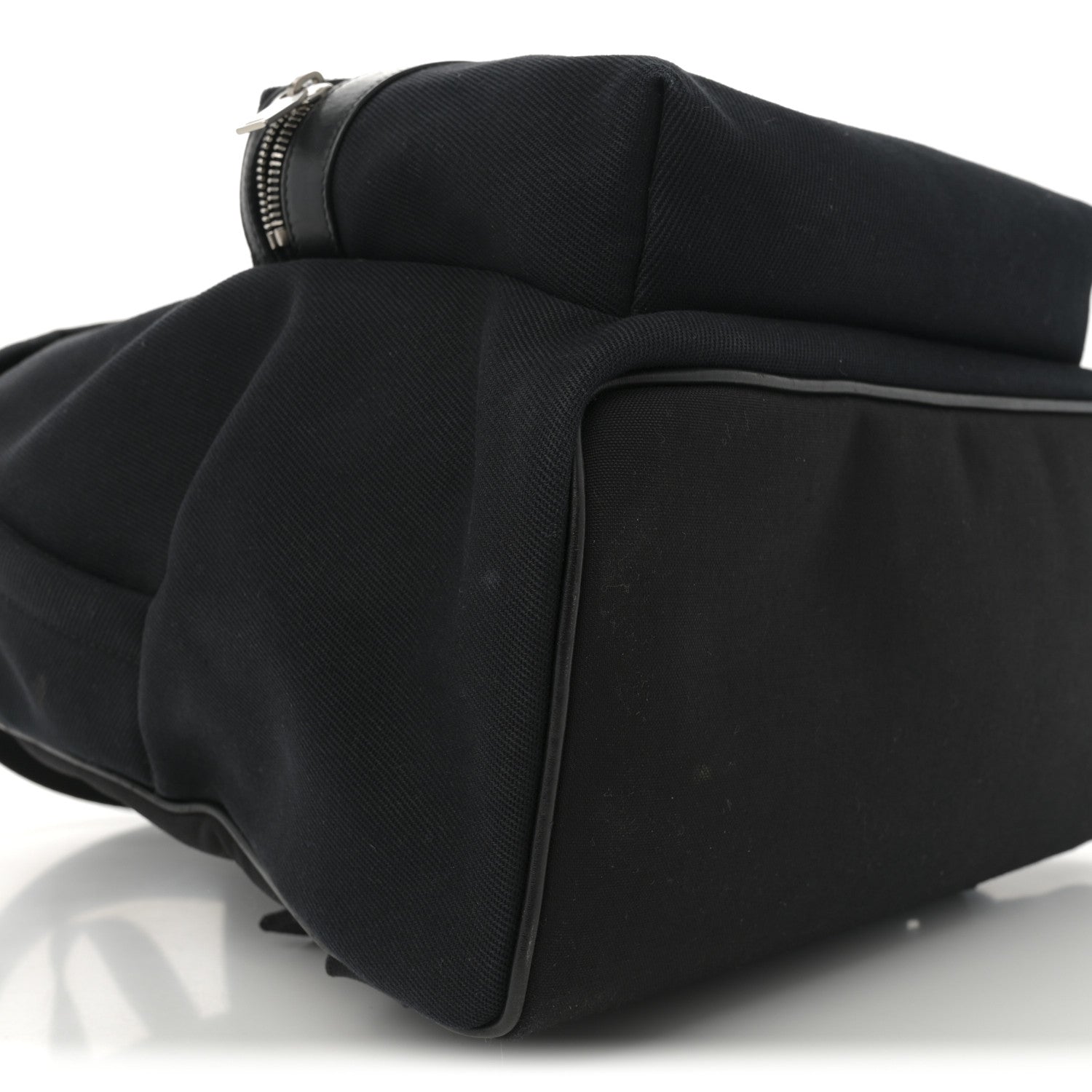 Canvas Signature Embroidered City Backpack Black