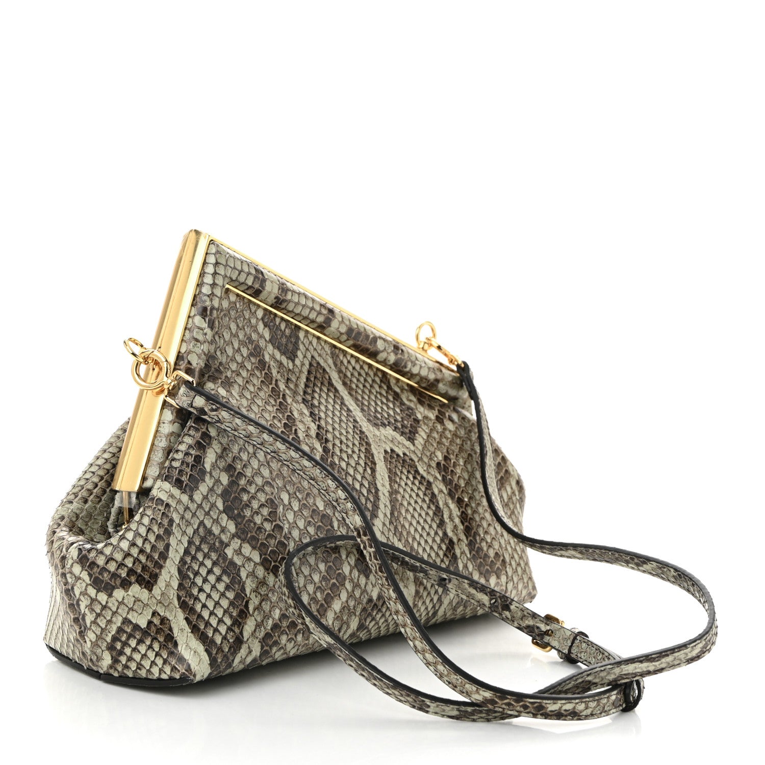 Snakeskin Small Fendi First Avocado Green