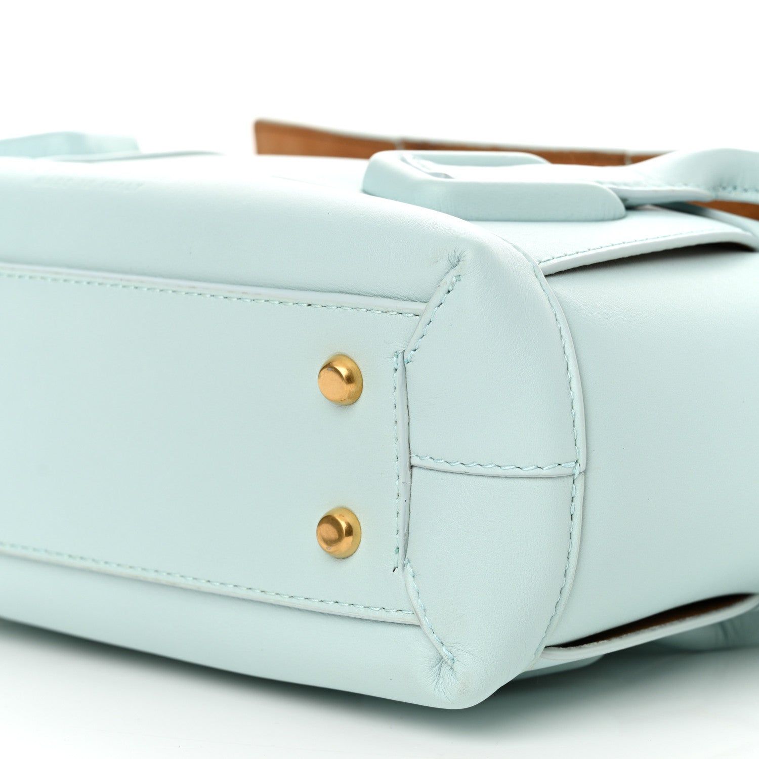 French Calfskin Maxi Intrecciato Small Arco Pale Blue