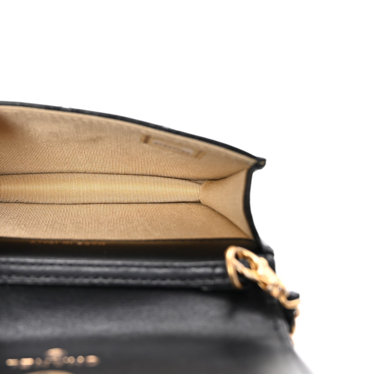 Lambskin Quilted Pearl Crush Clutch With Chain Black