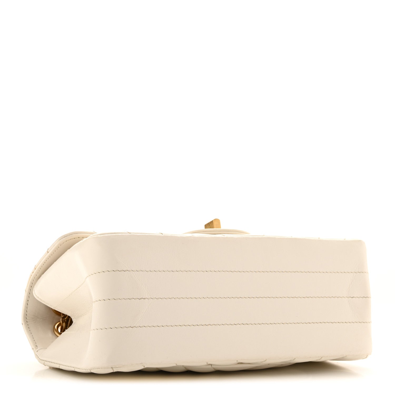 Aged Calfskin Chevron Quilted 2.55 Reissue Mini Flap White