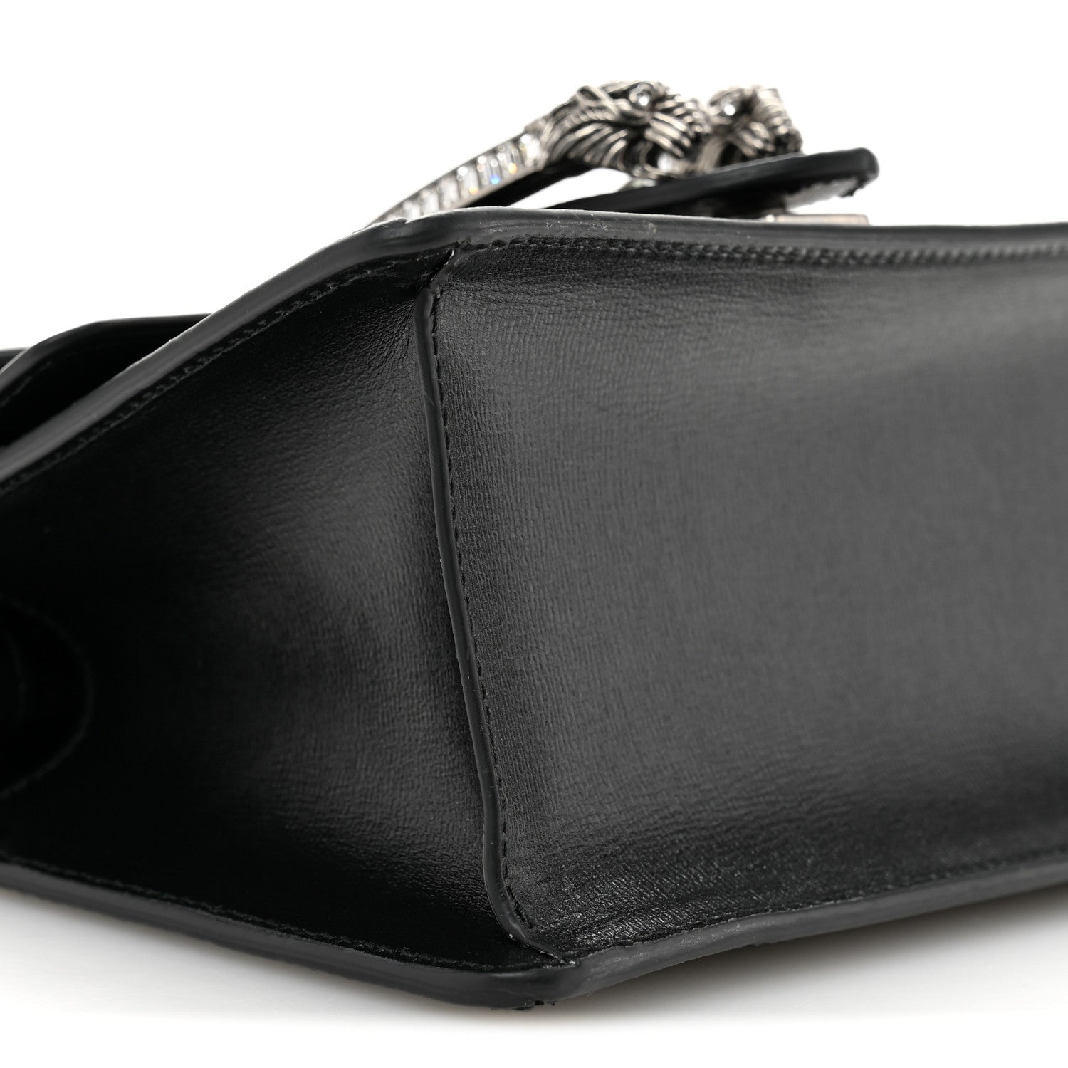 Satin Crystal GG Monogram Mini Dionysus Top Handle Bag Black