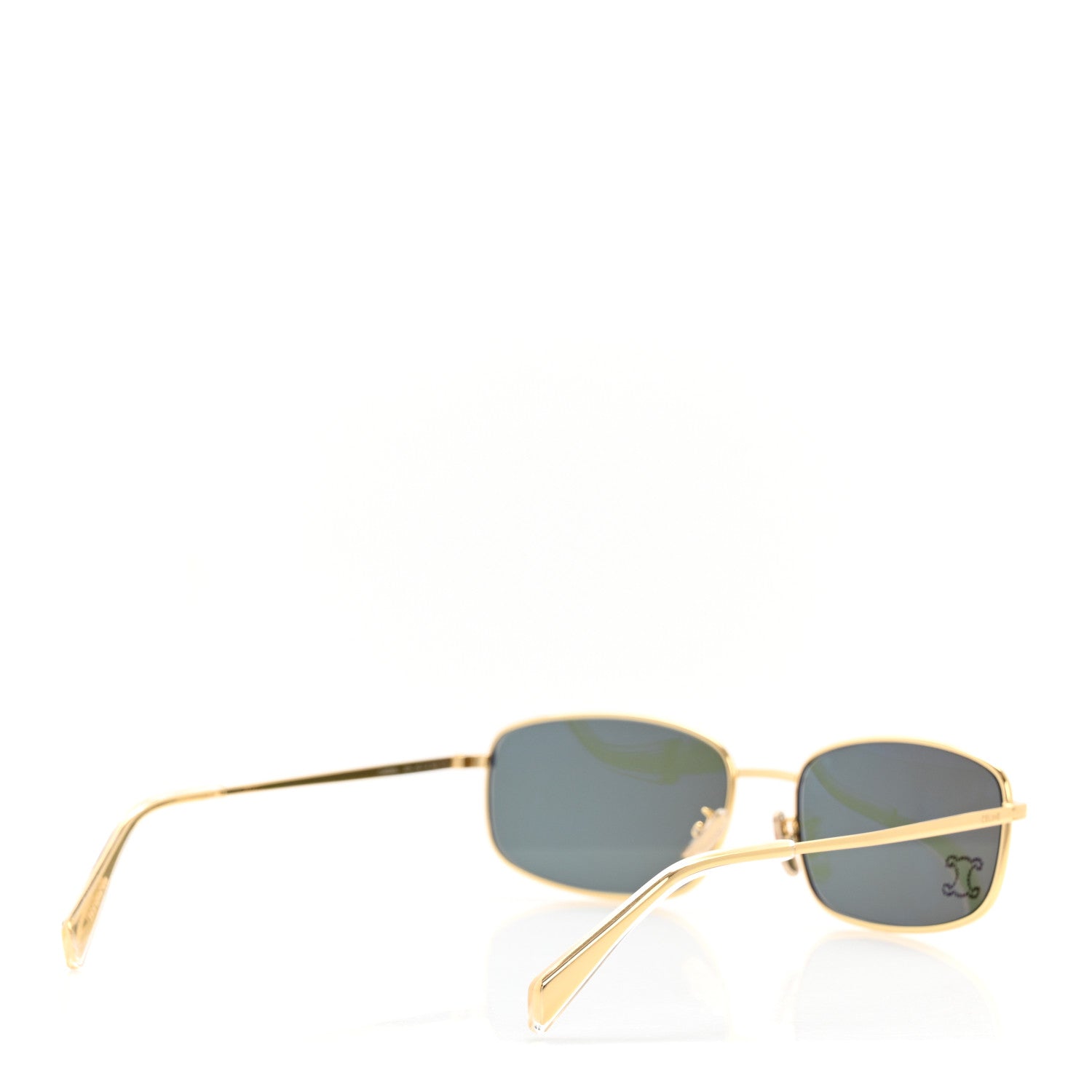 Metal Rhinestone Sunglasses CL40285U Gold