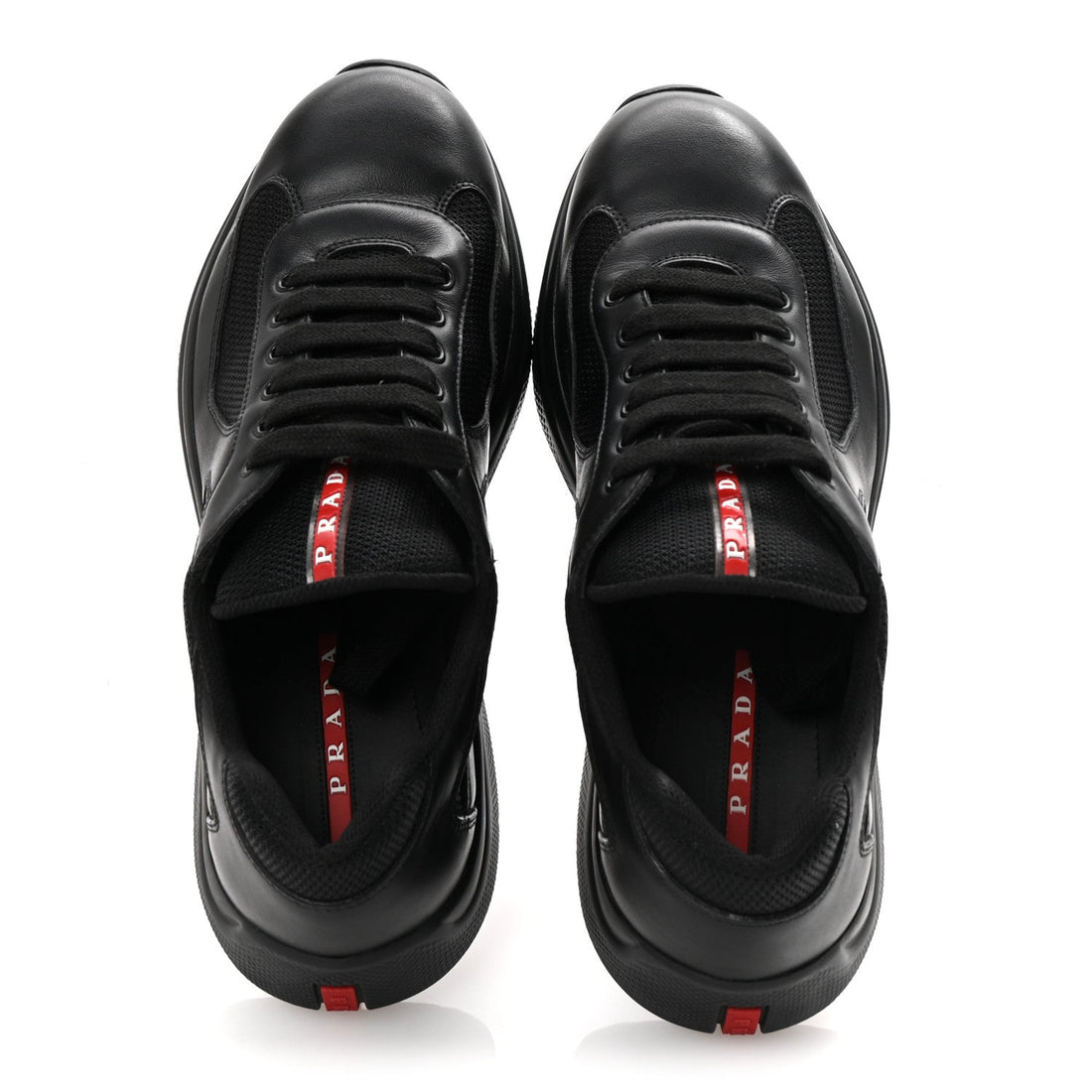 Vitello Soft Mesh Mens America's Cup Sneakers  9.5 Black