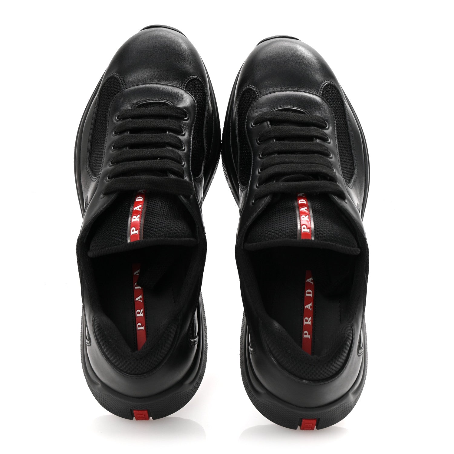 Vitello Soft Mesh Mens America's Cup Sneakers  9.5 Black