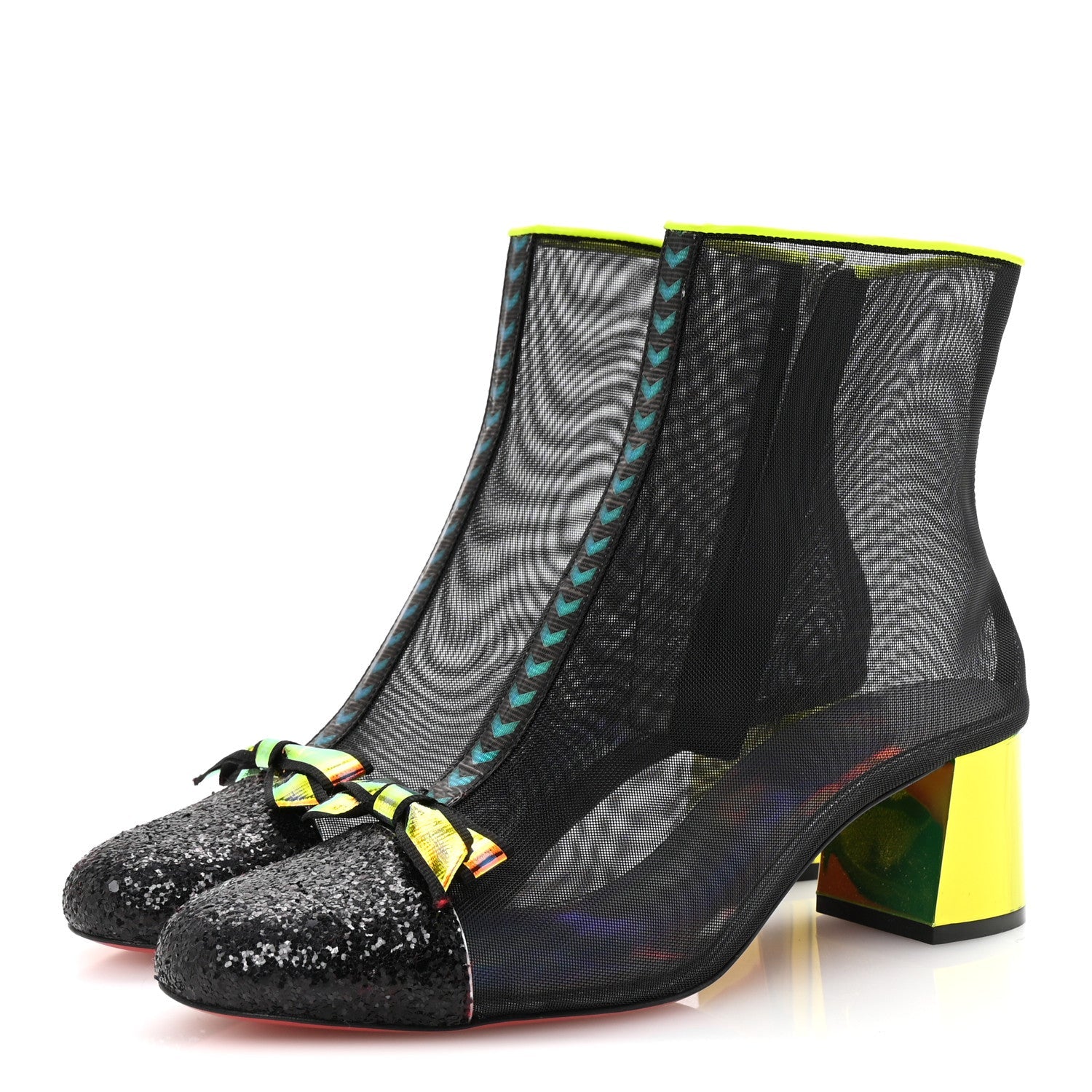 Mesh Checkypoint 55 Booties 39 Black