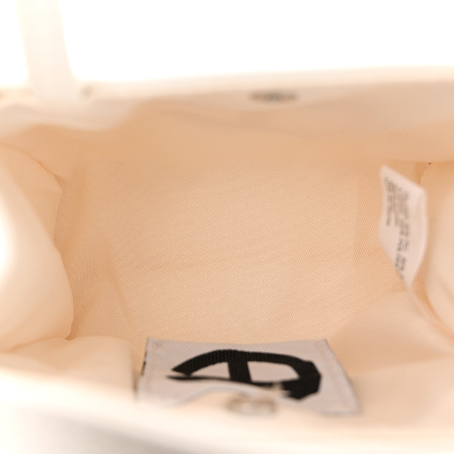 Vegan Leather Small Shopping Bag White