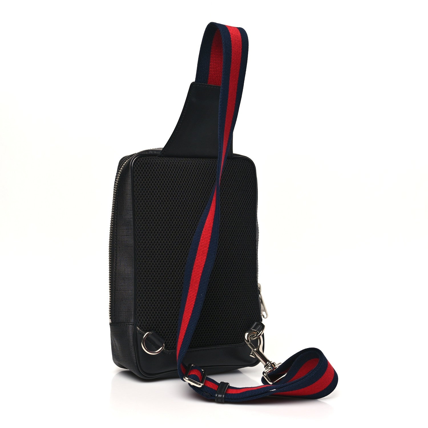 GG Supreme Monogram Web Belt Bag Black Grey