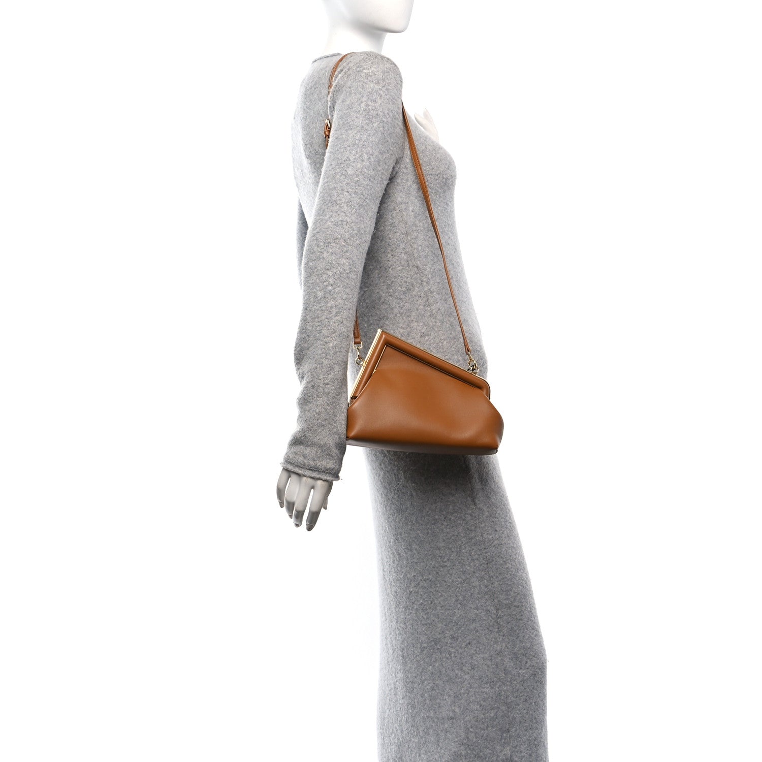 Shiny Nappa Small Fendi First Caramello