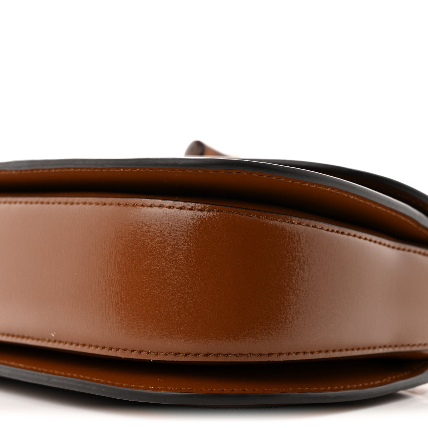 Boarded Dyana Lux Calfskin Web Small Bamboo 1947 Top Handle Bag Brown