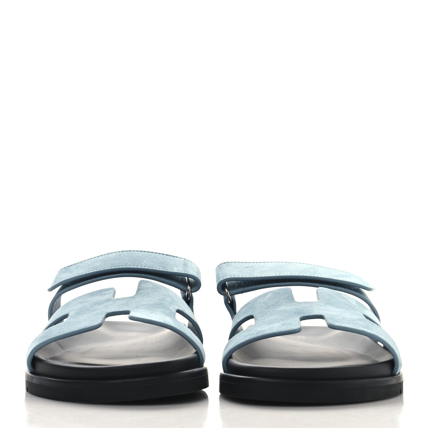 Suede Goatskin Womens Chypre Sandals 39 Bleu Mineral