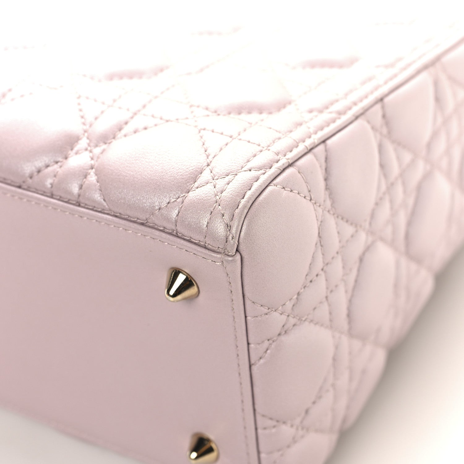 Pearly Lambskin Cannage Medium Lady Dior Lotus