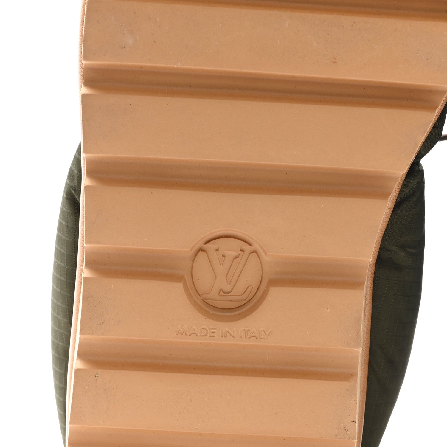 Nylon Monogram Pillow Comfort Ankle Boot 37 Khaki