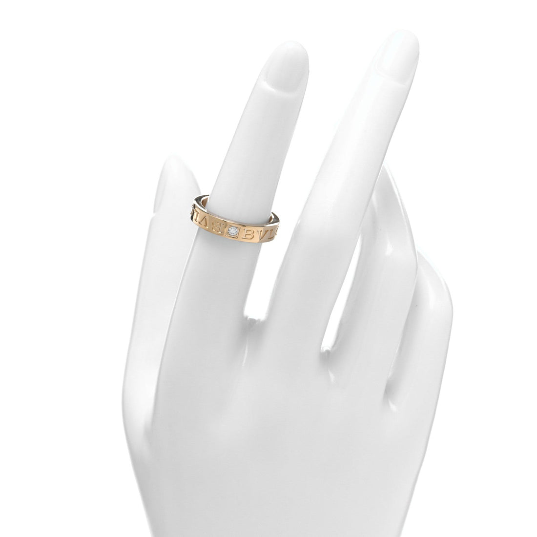 18K Yellow Gold Diamond B.Zero1 Essential Band Ring 52 6