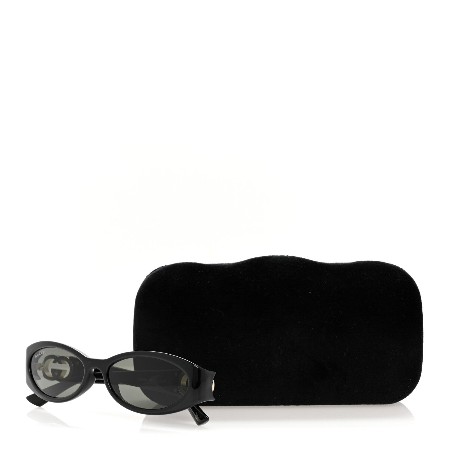 Acetate Oval Sunglasses GG1660S Black