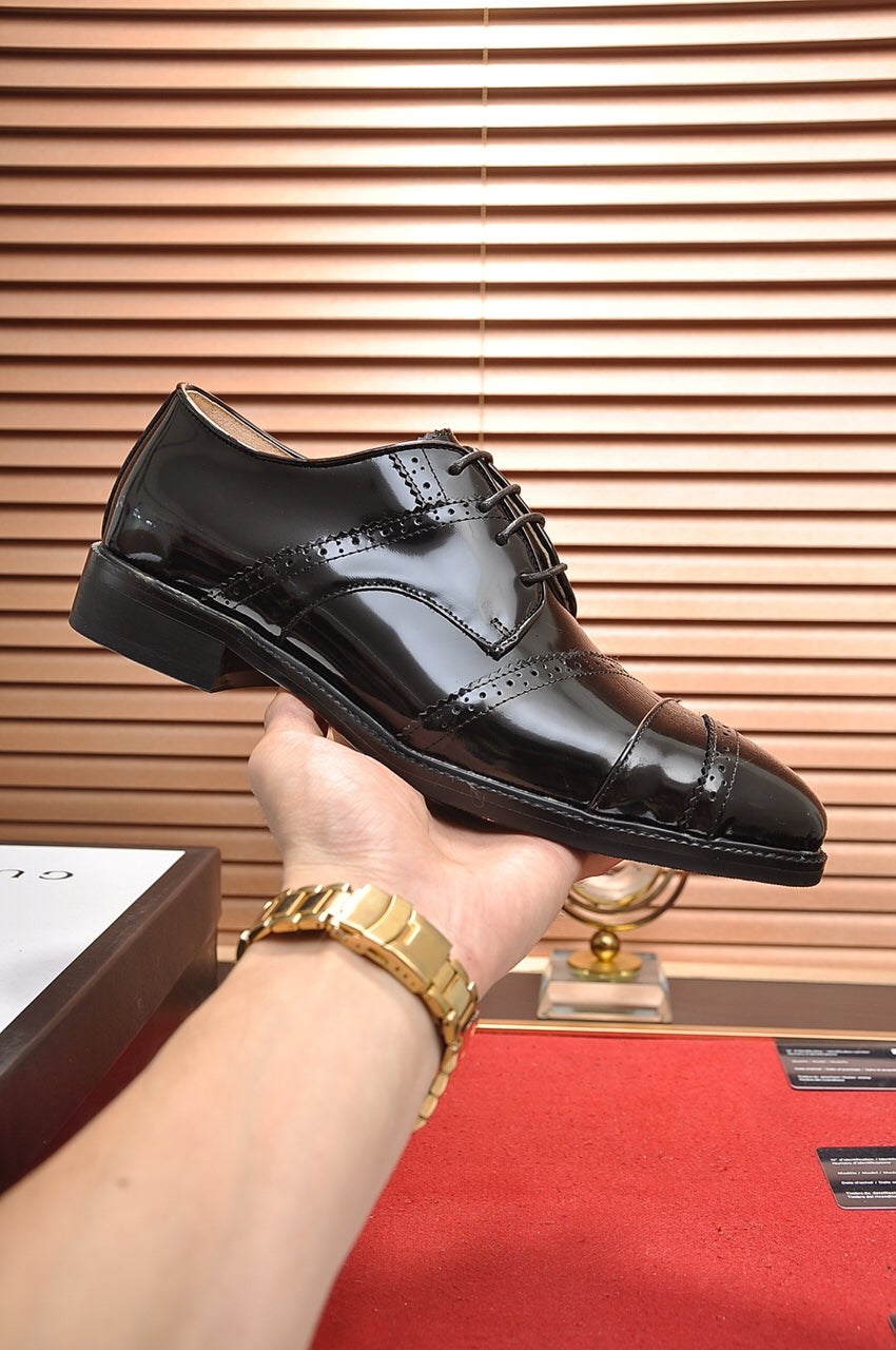 GG Men's Dress Shoe Black Cowhide 499521