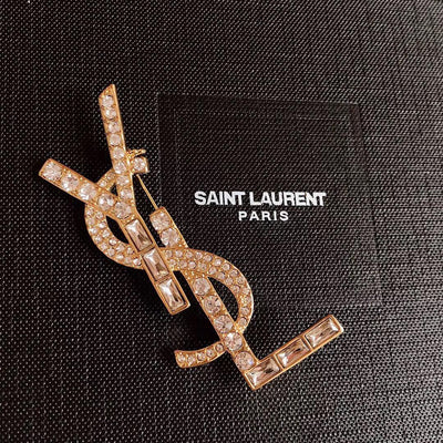 YSL Brooch Pink Gold 157472