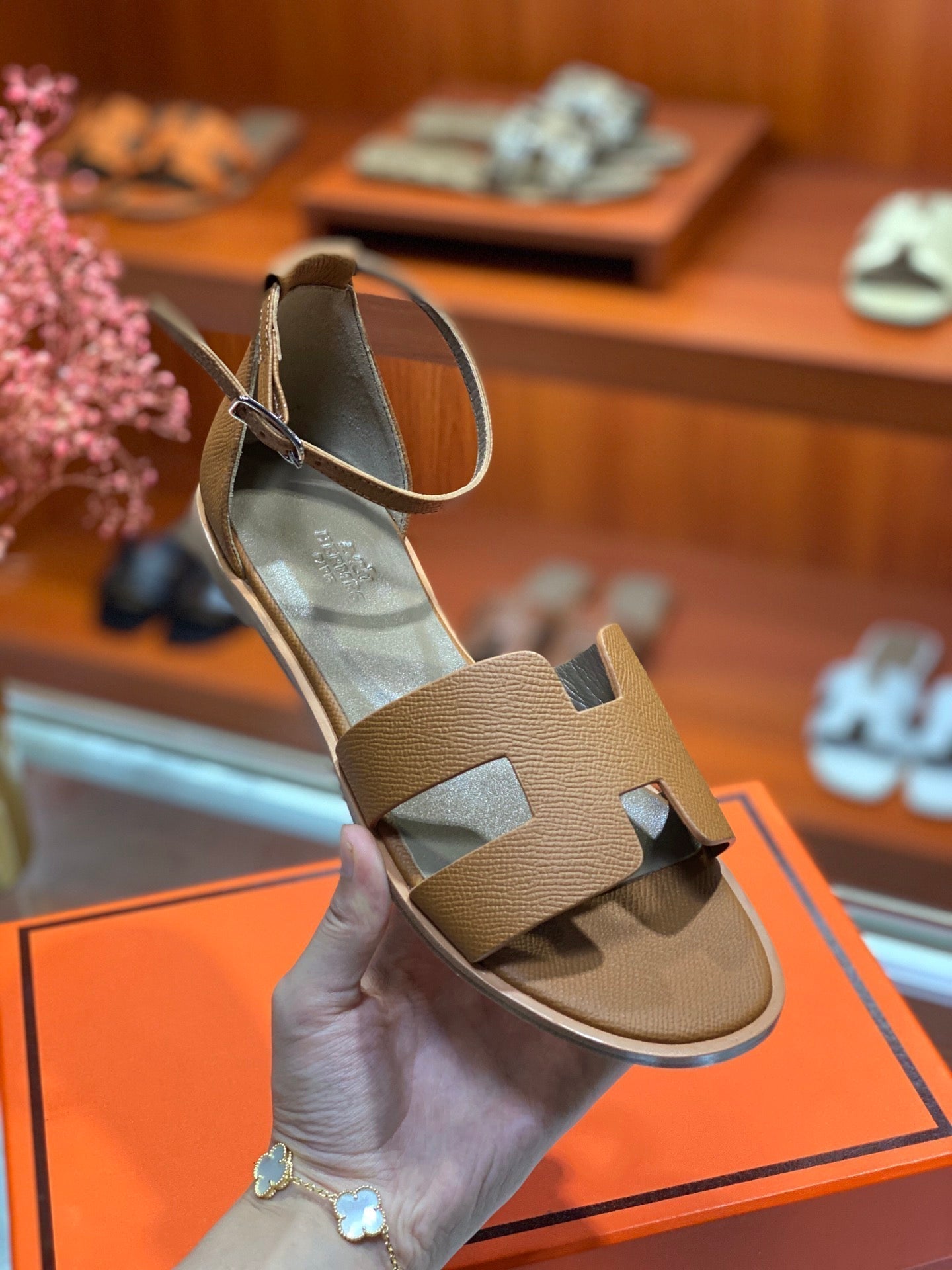 SANTORINI SANDAL BRONZE CALFSKIN
