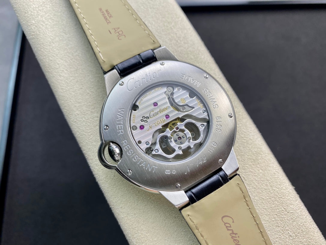 Cartier Balloon 46mm Black Silver Tourbillon