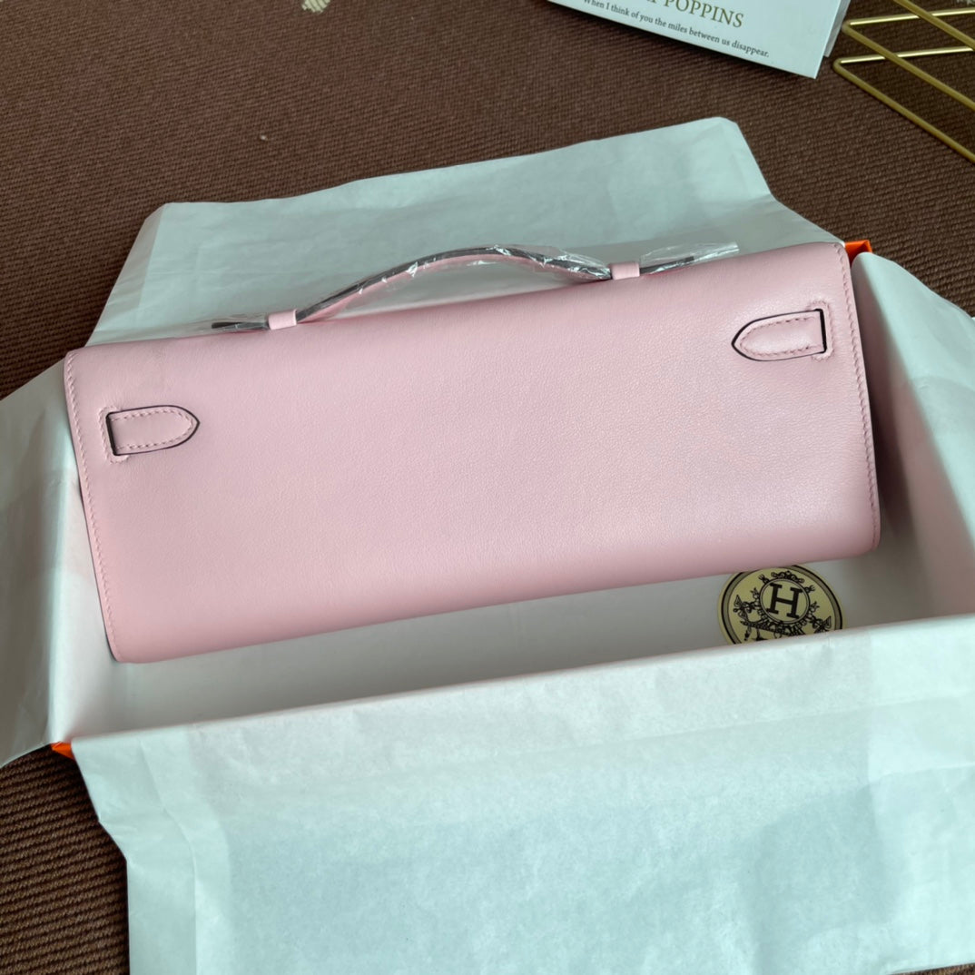 HM Kelly Cut 31cm Flamingo Swift Leather Ghw