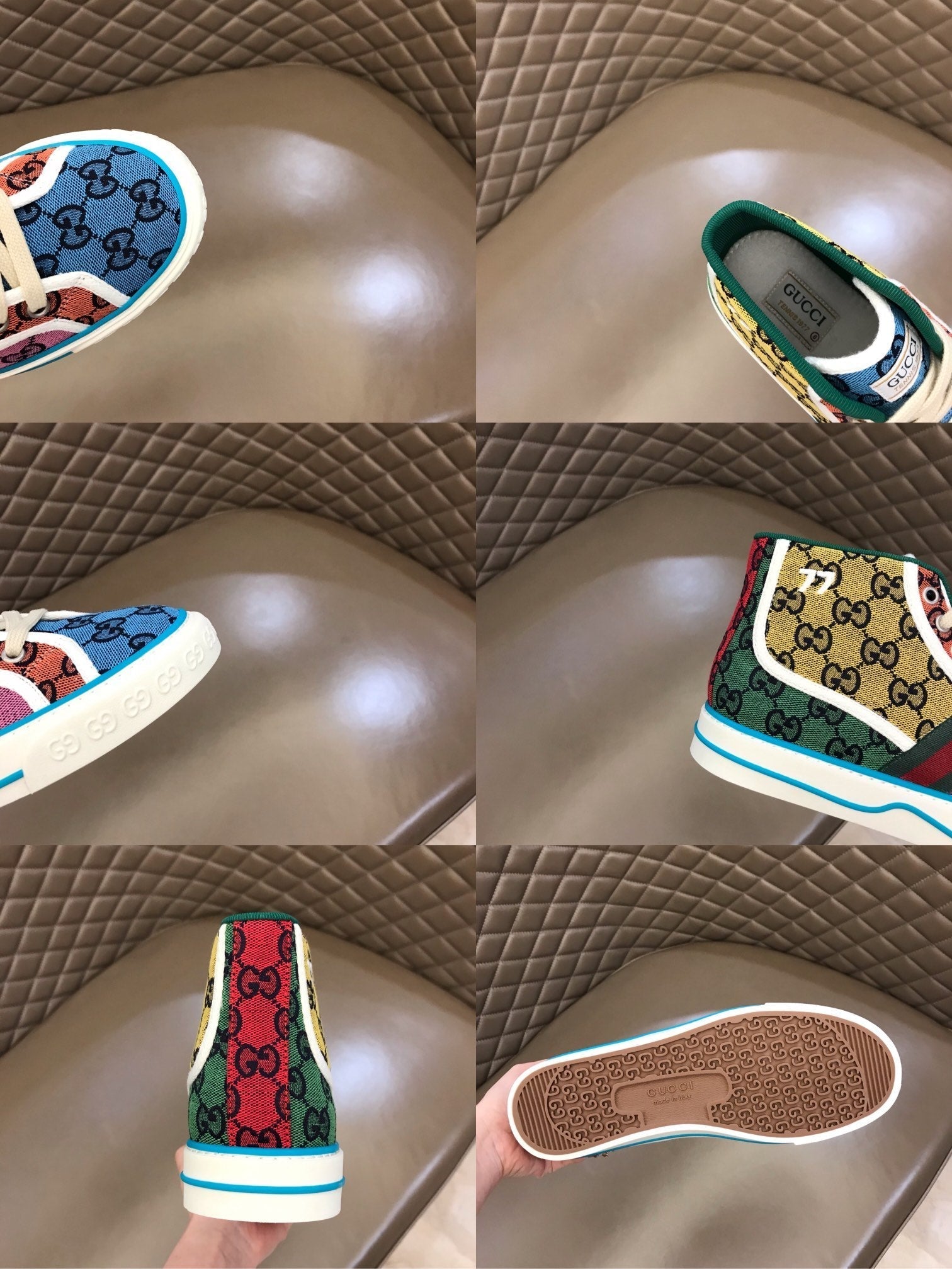 GG Men's  High-Top Sneaker Mullticolor Canvas 574751