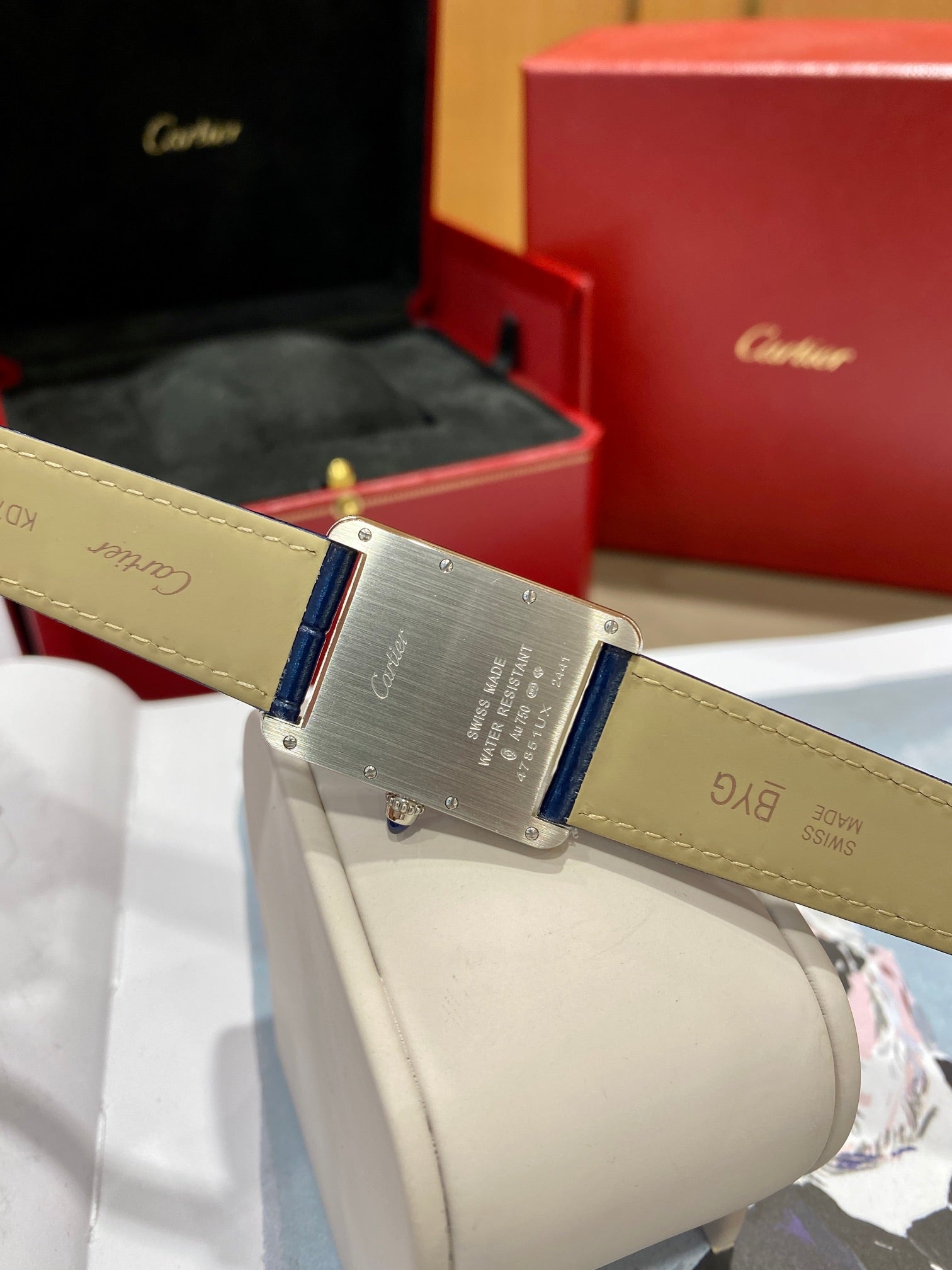 Cartier Tank 25.5mm Quartz Blue Dial