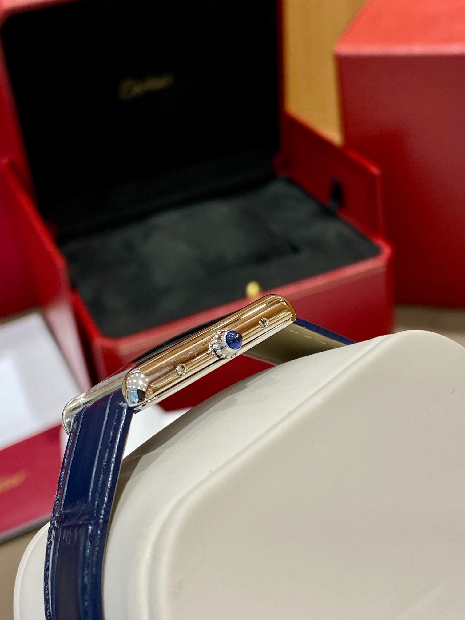 Cartier Tank 25.5mm Quartz Blue Dial