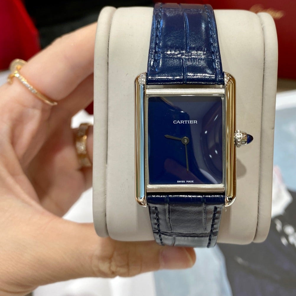 Cartier Tank 25.5mm Quartz Blue Dial
