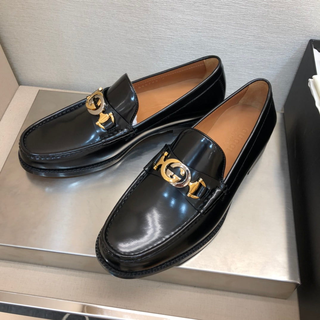 GG Men's Loafer Black Patent Leather 525079