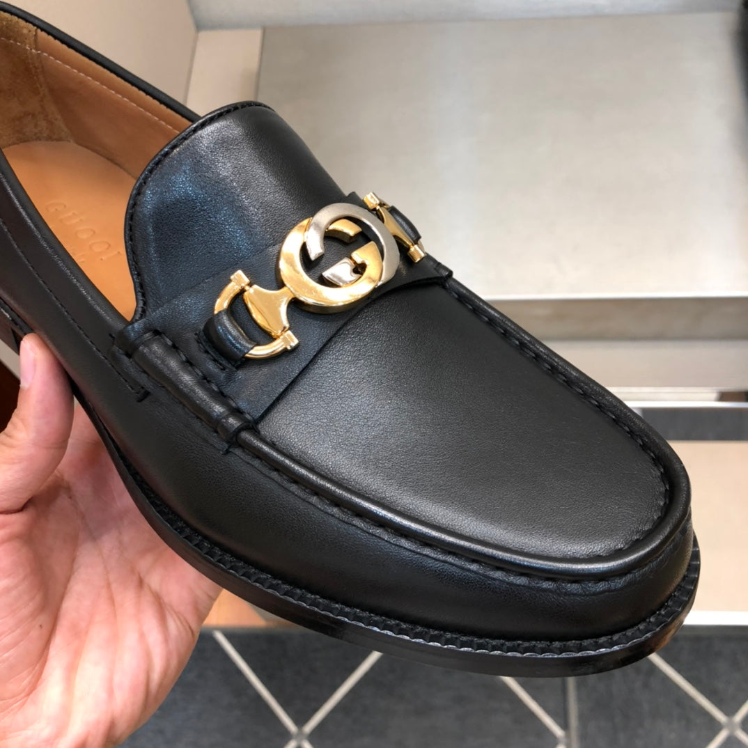 GG Men's Loafer Black Calfskin 525078