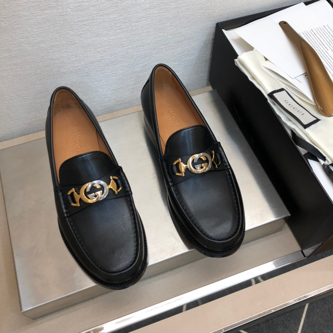 GG Men's Loafer Black Calfskin 525078