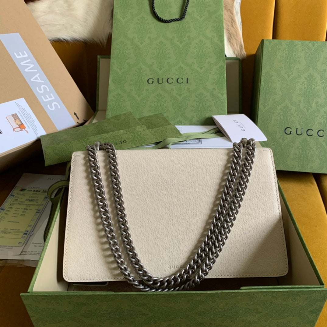 DIONYSUS SMALL BAG IN WHITE CALFSKIN