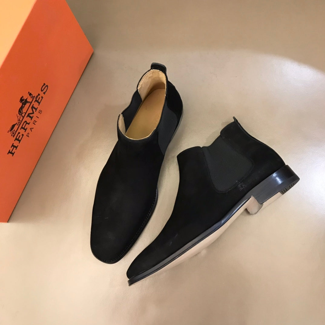 HM Men's Chelsea Boot Black Suede