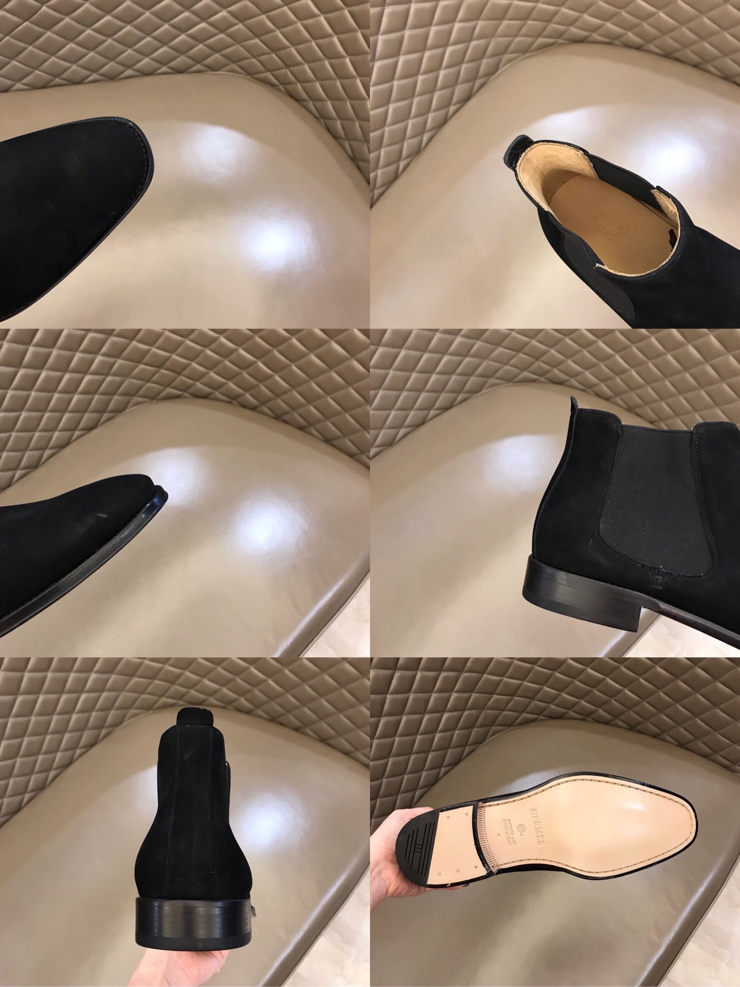 HM Men's Chelsea Boot Black Suede