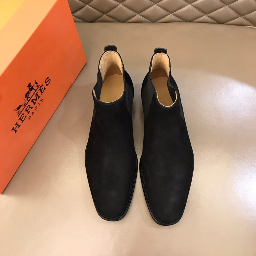 HM Men's Chelsea Boot Black Suede