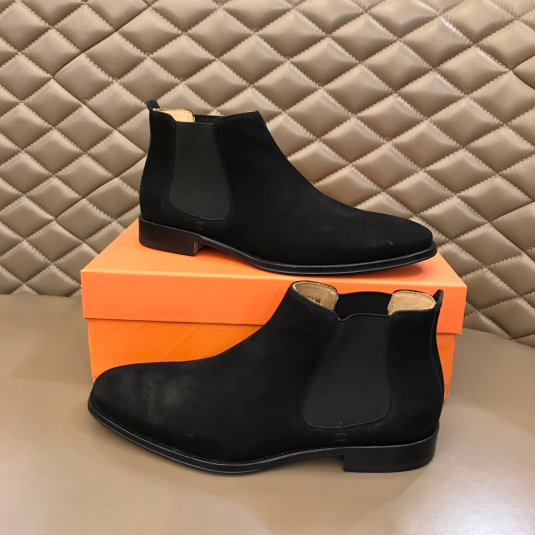 HM Men's Chelsea Boot Black Suede