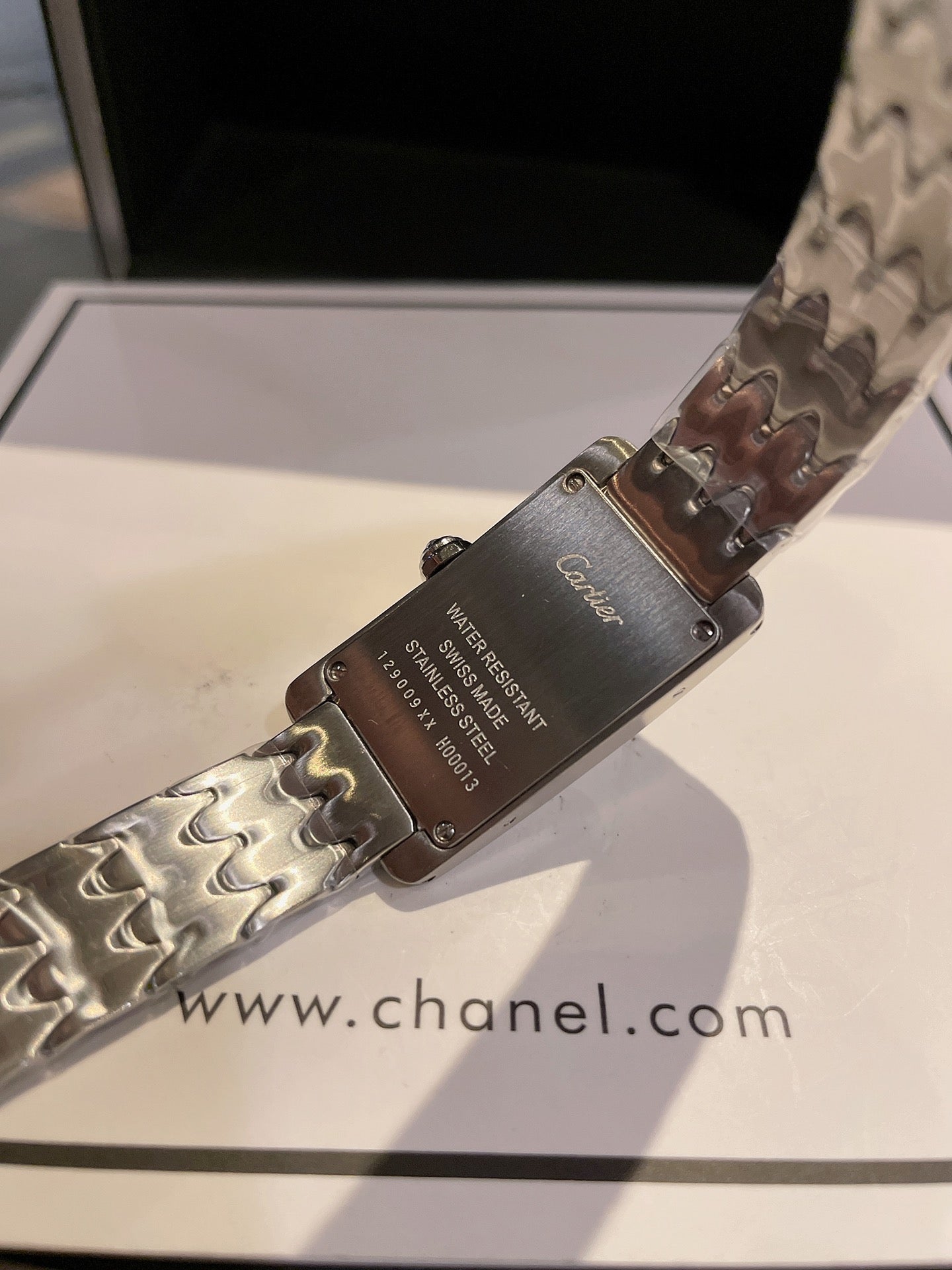 Cartier Tank American 19mm Silver Blue