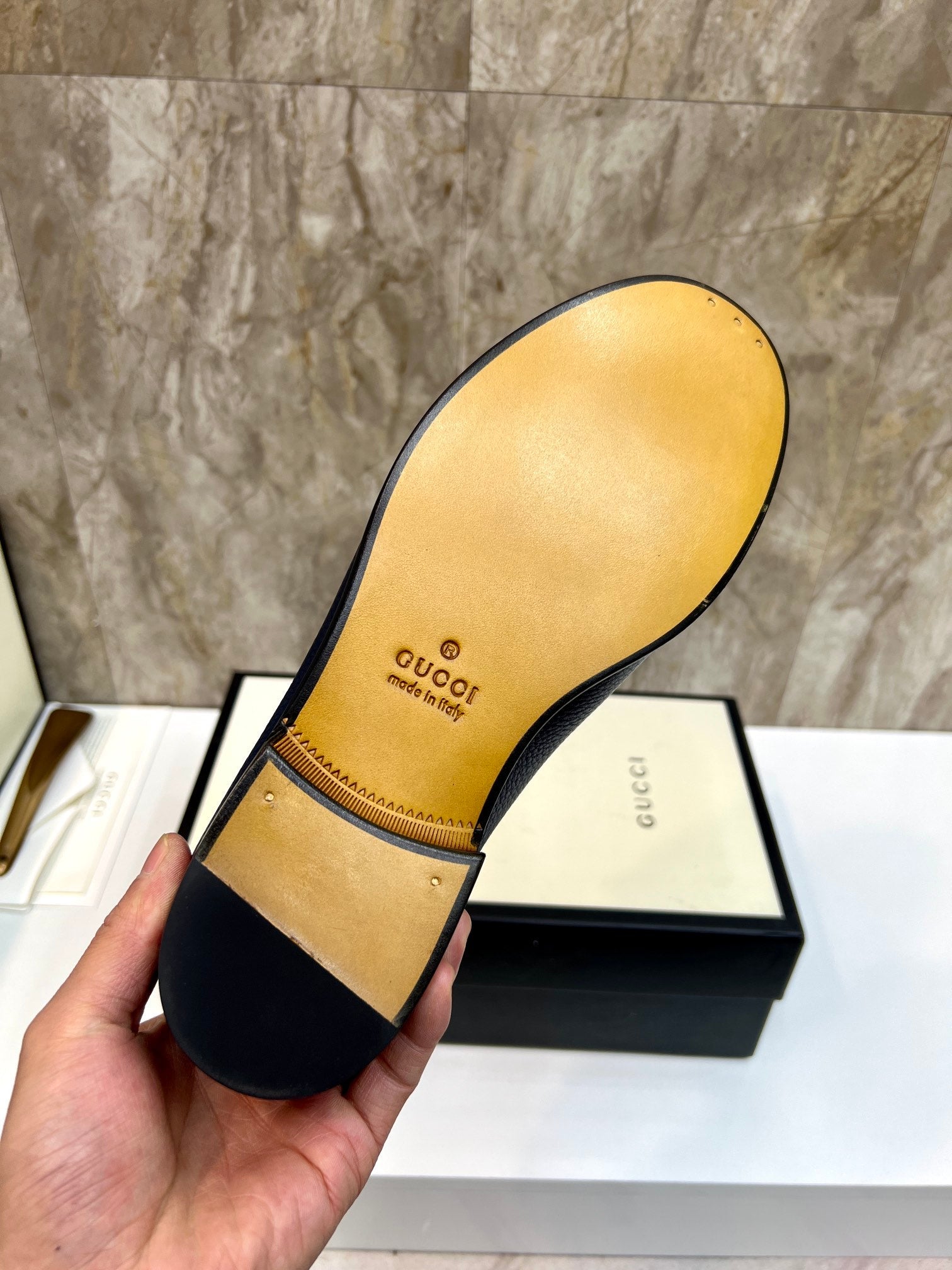 GG Men's Loafer Blue Water-Dyed Cowhide 522526